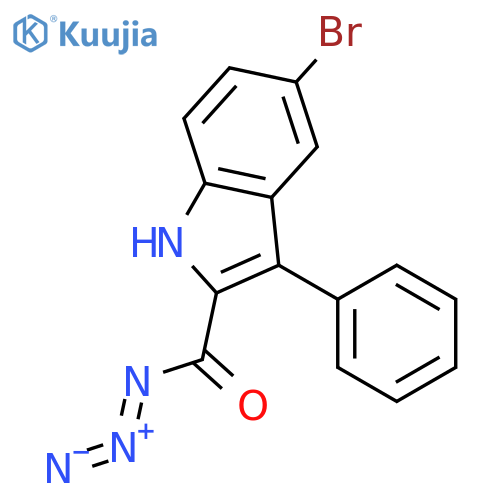 1H-Indole-2-carbonyl azide, 5-bromo-3-phenyl- structure