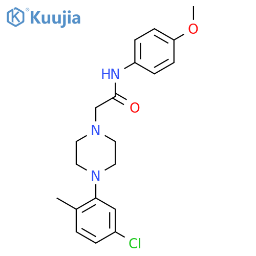 2-4-(5-chloro-2-methylphenyl)piperazin-1-yl-N-(4-methoxyphenyl)acetamide structure