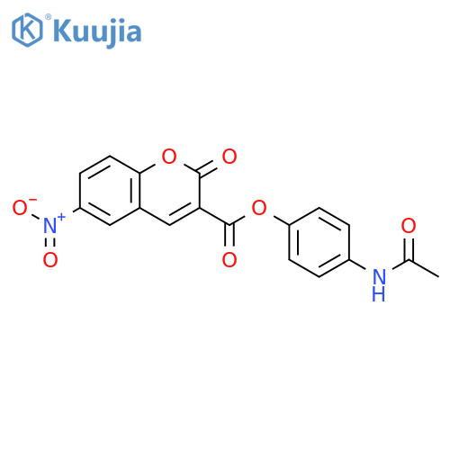 4-acetamidophenyl 6-nitro-2-oxo-2H-chromene-3-carboxylate structure