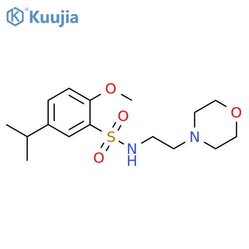 2-methoxy-N-2-(morpholin-4-yl)ethyl-5-(propan-2-yl)benzene-1-sulfonamide structure
