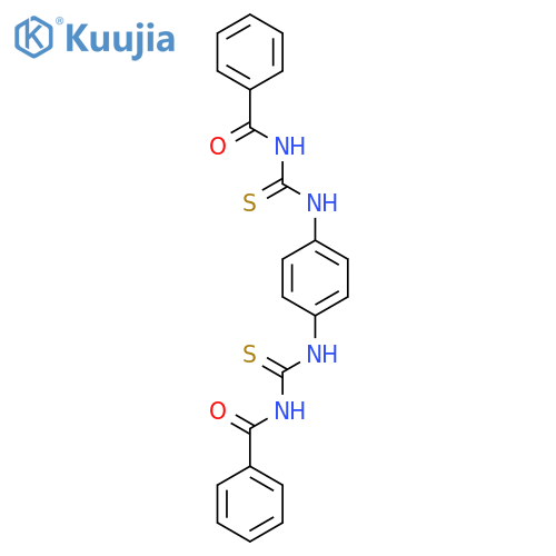 N-[[4-(benzoylcarbamothioylamino)phenyl]carbamothioyl]benzamide structure