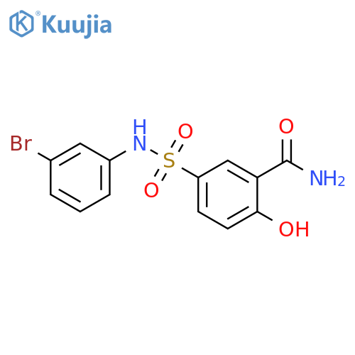 Benzamide, 5-[[(3-bromophenyl)amino]sulfonyl]-2-hydroxy- structure