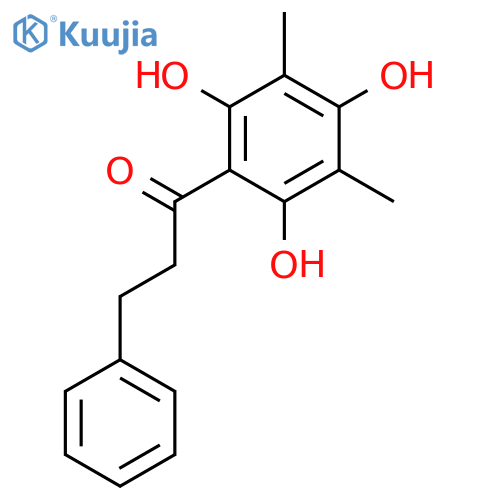 3-Phenyl-1-(2,4,6-trihydroxy-3,5-dimethylphenyl)-1-propanone structure