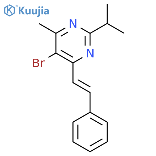 (E)-5-Bromo-2-isopropyl-4-methyl-6-styrylpyrimidine structure