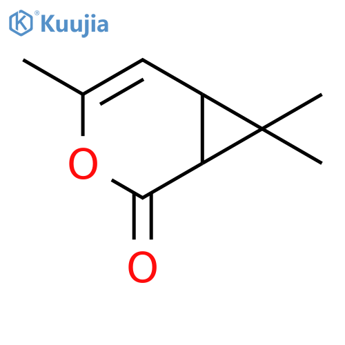 3-Oxabicyclo[4.1.0]hept-4-en-2-one, 4,7,7-trimethyl-, (1R)- structure