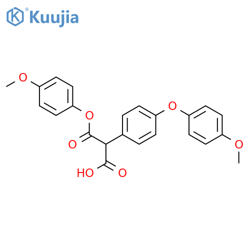 3-(4-Methoxyphenoxy)-2-(4-(4-methoxyphenoxy)phenyl)-3-oxopropanoic acid structure