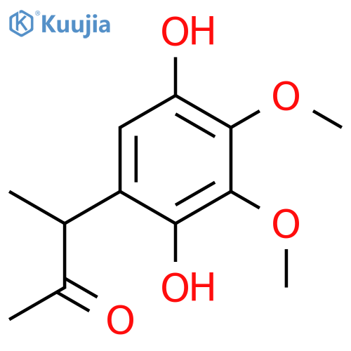 2-BUTANONE, 3-(2,5-DIHYDROXY-3,4-DIMETHOXYPHENYL)-, (-)- structure