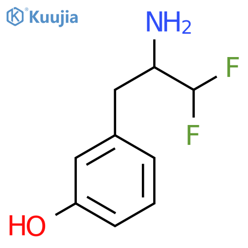 3-(2-amino-3,3-difluoropropyl)phenol structure