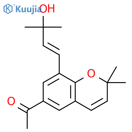 1-[8-(3-Hydroxy-3-methyl-1-butenyl)-2,2-dimethyl-2H-1-benzopyran-6-yl]-ethanon structure