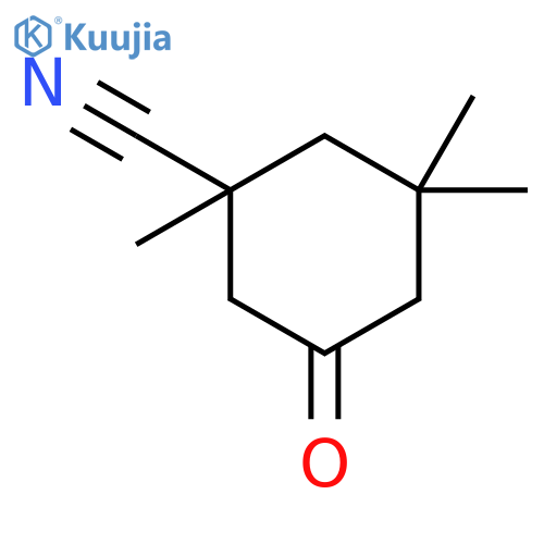 Cyclohexanecarbonitrile,1,3,3-trimethyl-5-oxo- structure