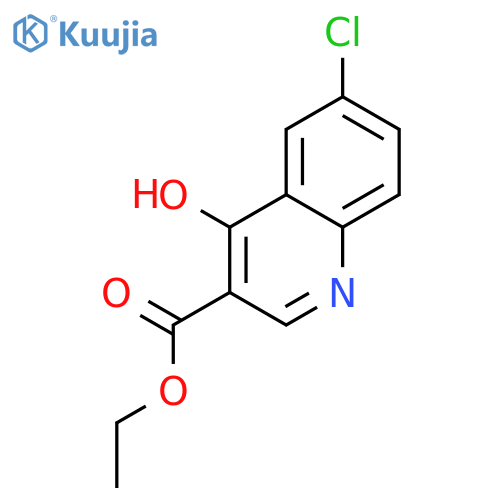Ethyl 6-chloro-4-hydroxyquinoline-3-carboxylate structure