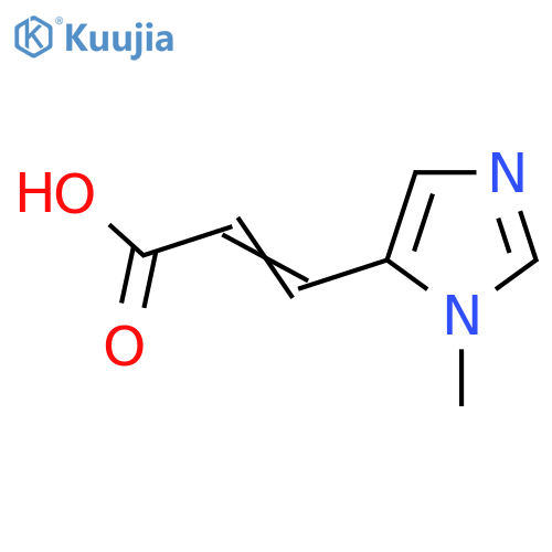 (2E)-3-(1-methyl-1H-imidazol-5-yl)prop-2-enoic acid structure