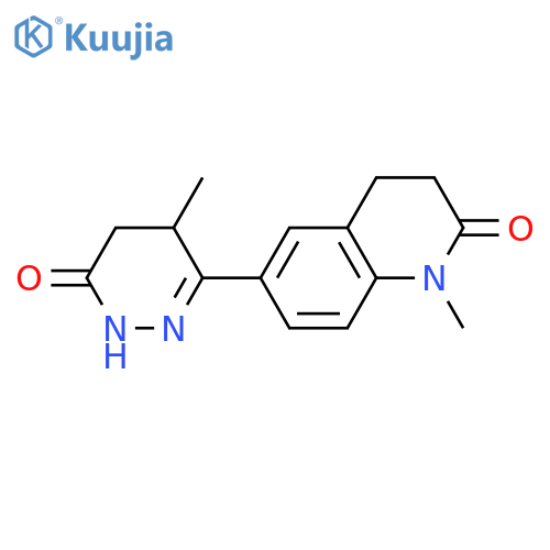 2(1H)-Quinolinone,3,4-dihydro-1-methyl-6-(1,4,5,6-tetrahydro-4-methyl-6-oxo-3-pyridazinyl)- structure