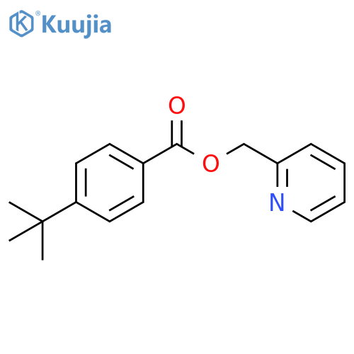 Benzoic acid, 4-(1,1-dimethylethyl)-, 2-pyridinylmethyl ester structure