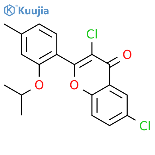 3,6-dichloro-2-[4-methyl-2-(propan-2-yloxy)phenyl]-4H-chromen-4-one structure