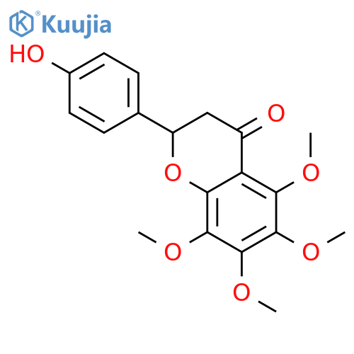 2-(4-hydroxyphenyl)-5,6,7,8-tetramethoxy-2,3-dihydrochromen-4-one structure