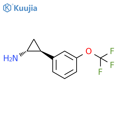 trans-2-[3-(trifluoromethoxy)phenyl]cyclopropan-1-amine structure
