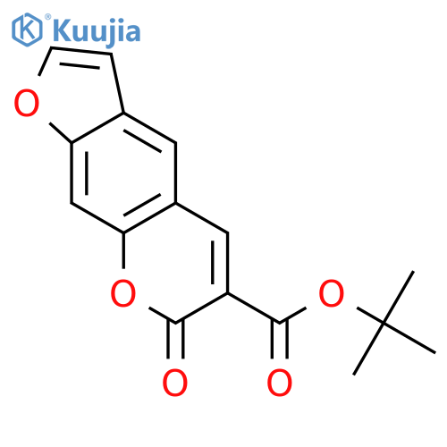 7H-Furo[3,2-g][1]benzopyran-6-carboxylicacid, 7-oxo-, 1,1-dimethylethyl ester structure