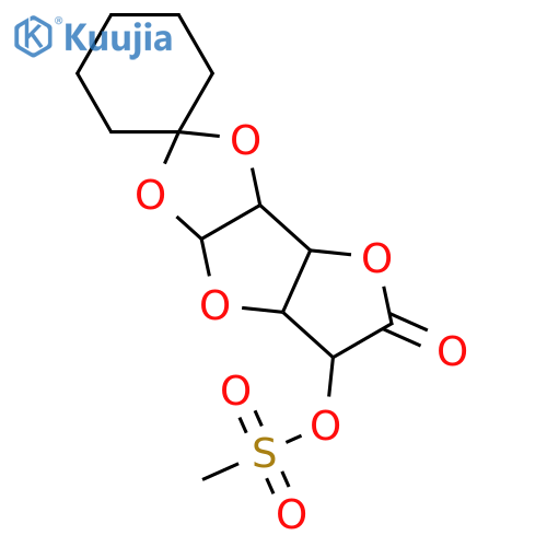 Glucurono-6,3-lactone; α-D-Furanose-form, 1,2-O-Cyclohexylidene, 5-mesyl structure