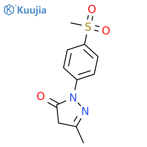 3H-PYRAZOL-3-ONE, 2,4-DIHYDRO-5-METHYL-2-[4-(METHYLSULFONYL)PHENYL]- structure