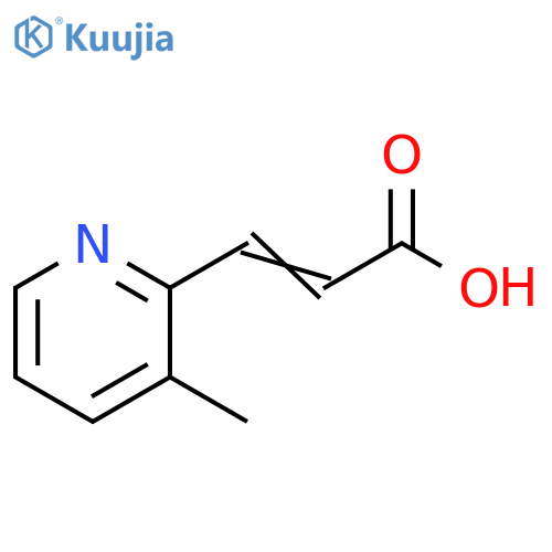(2E)-3-(3-methylpyridin-2-yl)prop-2-enoic acid structure