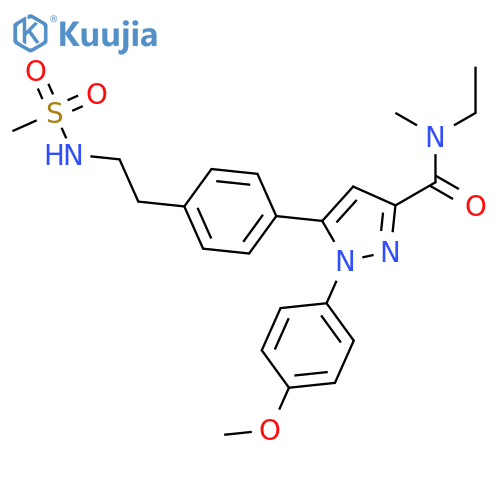 1H-Pyrazole-3-carboxamide,N-ethyl-1-(4-methoxyphenyl)-N-methyl-5-[4-[2-[(methylsulfonyl)amino]ethyl]phenyl]- structure