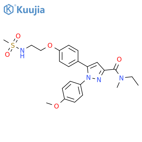 1H-Pyrazole-3-carboxamide,N-ethyl-1-(4-methoxyphenyl)-N-methyl-5-[4-[2-[(methylsulfonyl)amino]ethoxy]phenyl]- structure