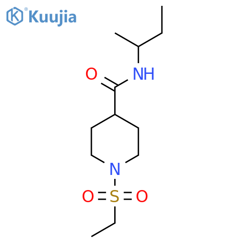 N-(butan-2-yl)-1-(ethanesulfonyl)piperidine-4-carboxamide structure