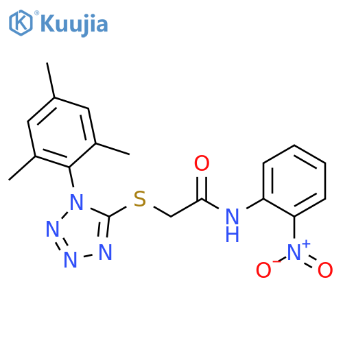 Acetamide,N-(2-nitrophenyl)-2-[[1-(2,4,6-trimethylphenyl)-1H-tetrazol-5-yl]thio]- structure