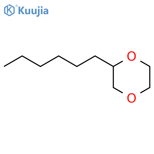 1,4-Dioxane, 2-hexyl- structure