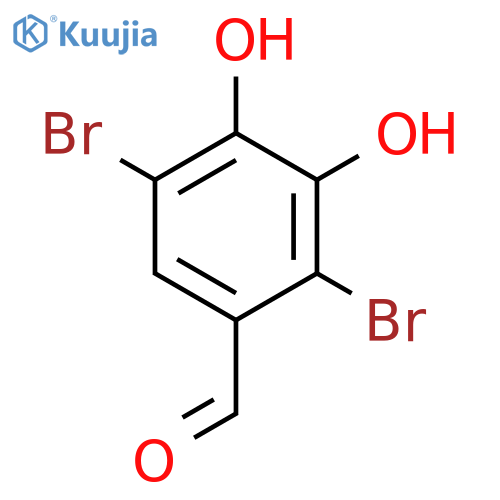 Benzaldehyde, 2,5-dibromo-3,4-dihydroxy- structure