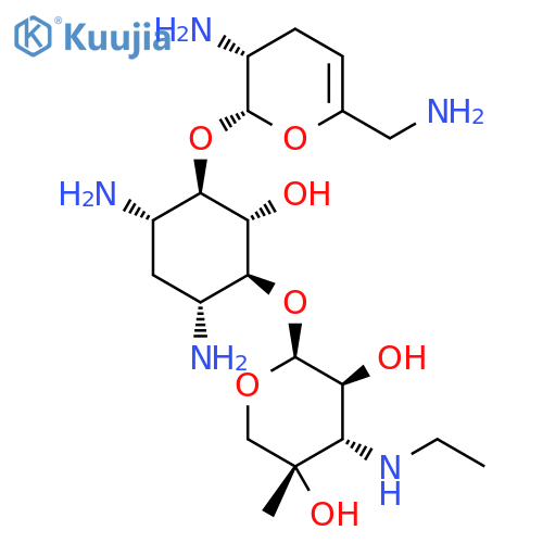 D-Streptamine,O-3-deoxy-3-(ethylamino)-4-C-methyl-b-L-arabinopyranosyl-(1&reg;6)-O-[2,6-diamino-2,3,4,6-tetradeoxy-a-D-glycero-hex-4-enopyranosyl-(1&reg;4)]-2-deoxy- structure