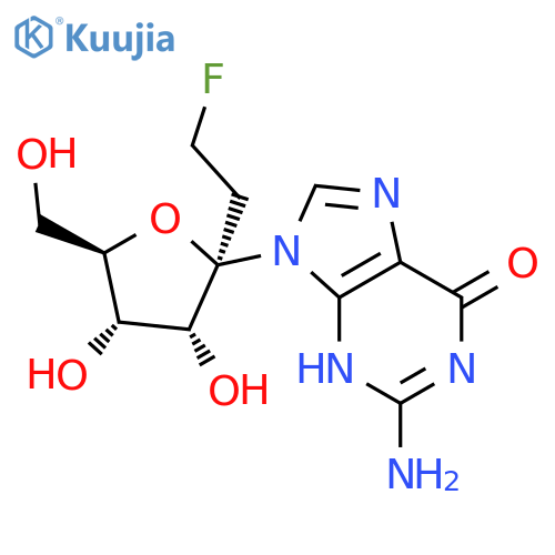1H-Purinium,2-amino-7-(2-fluoroethyl)-6,9-dihydro-6-oxo-9-b-D-ribofuranosyl-, inner salt (9CI) structure