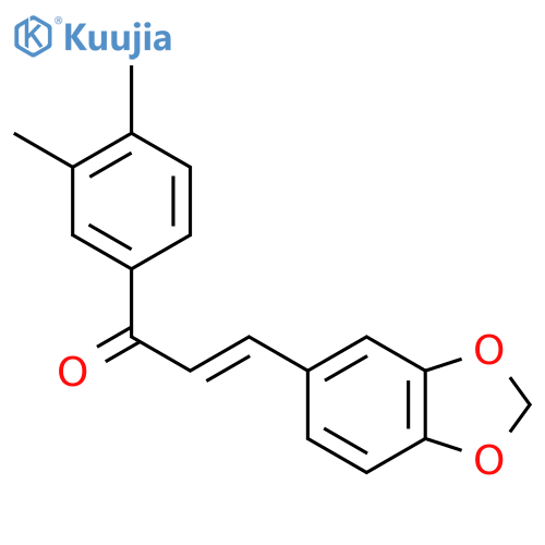2-Propen-1-one, 3-(1,3-benzodioxol-5-yl)-1-(3,4-dimethylphenyl)- structure