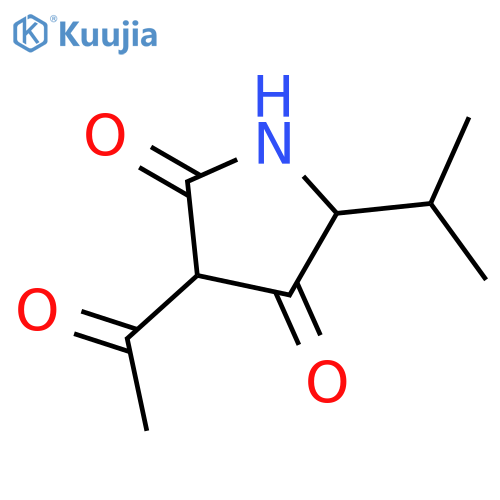 3-acetyl-5-(1-methylethyl)pyrrolidine-2,4-dione structure