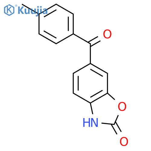 6-(4-Methylbenzoyl)-2,3-dihydro-1,3-benzoxazol-2-one structure