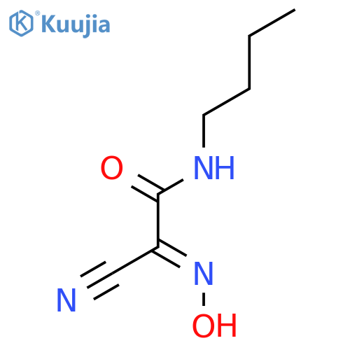 Acetamide, N-butyl-2-cyano-2-(hydroxyimino)- structure
