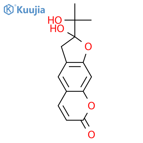 7H-Furo[3,2-g][1]benzopyran-7-one,2,3-dihydro-2-hydroxy-2-(1-hydroxy-1-methylethyl)- (9CI) structure