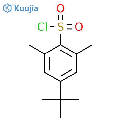 4-tert-butyl-2,6-dimethylbenzene-1-sulfonyl chloride structure