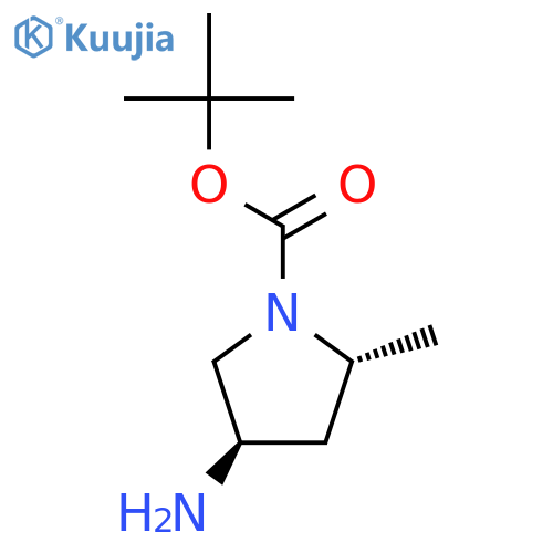 Tert-butyl (2s,4r)-4-amino-2-methylpyrrolidine-1-carboxylate structure