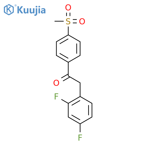 Ethanone, 2-(2,4-difluorophenyl)-1-[4-(methylsulfonyl)phenyl]- structure