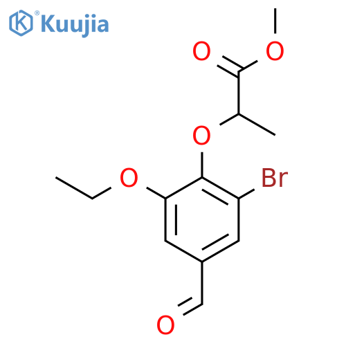 methyl 2-(2-bromo-6-ethoxy-4-formylphenoxy)propanoate structure