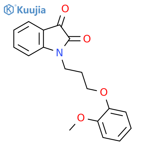 1-3-(2-methoxyphenoxy)propyl-2,3-dihydro-1H-indole-2,3-dione structure