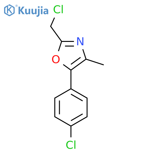 2-(chloromethyl)-5-(4-chlorophenyl)-4-methyl-1,3-oxazole structure