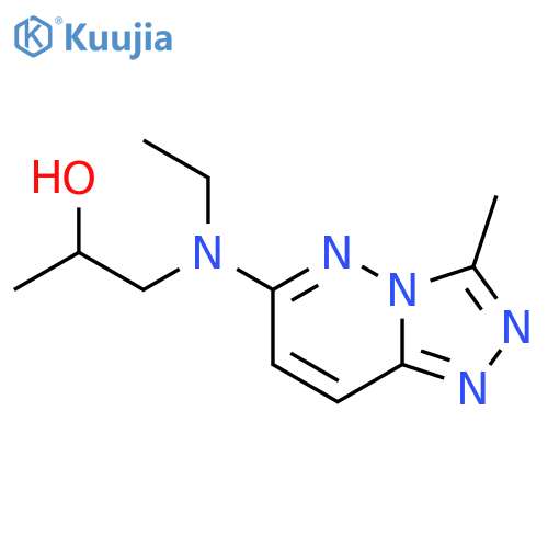 2-Propanol, 1-[ethyl(3-methyl-1,2,4-triazolo[4,3-b]pyridazin-6-yl)amino]- structure