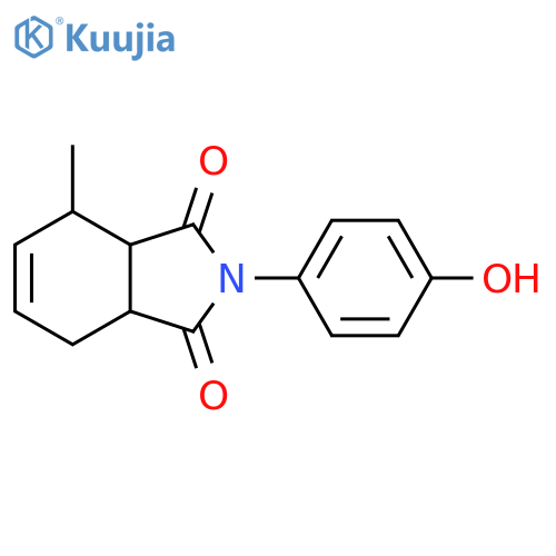 2-(4-hydroxyphenyl)-4-methyl-3a,4,7,7a-tetrahydro-1H-isoindole-1,3(2H)-dione structure