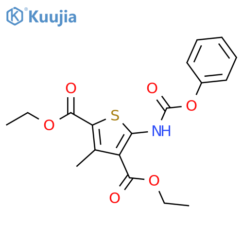 2,4-diethyl 3-methyl-5-(phenoxycarbonyl)aminothiophene-2,4-dicarboxylate structure