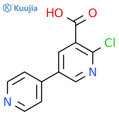 6-Chloro-[3,4']bipyridinyl-5-carboxylic acid structure