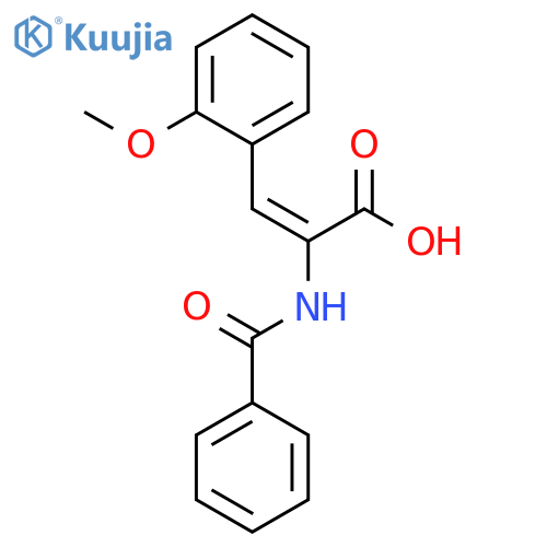 2-PROPENOIC ACID, 2-(BENZOYLAMINO)-3-(2-METHOXYPHENYL)- structure