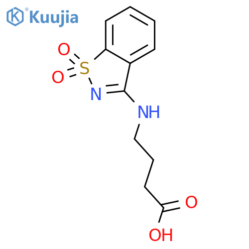 4-(1,1-Dioxo-1??,2-benzothiazol-3-yl)aminobutanoic acid structure